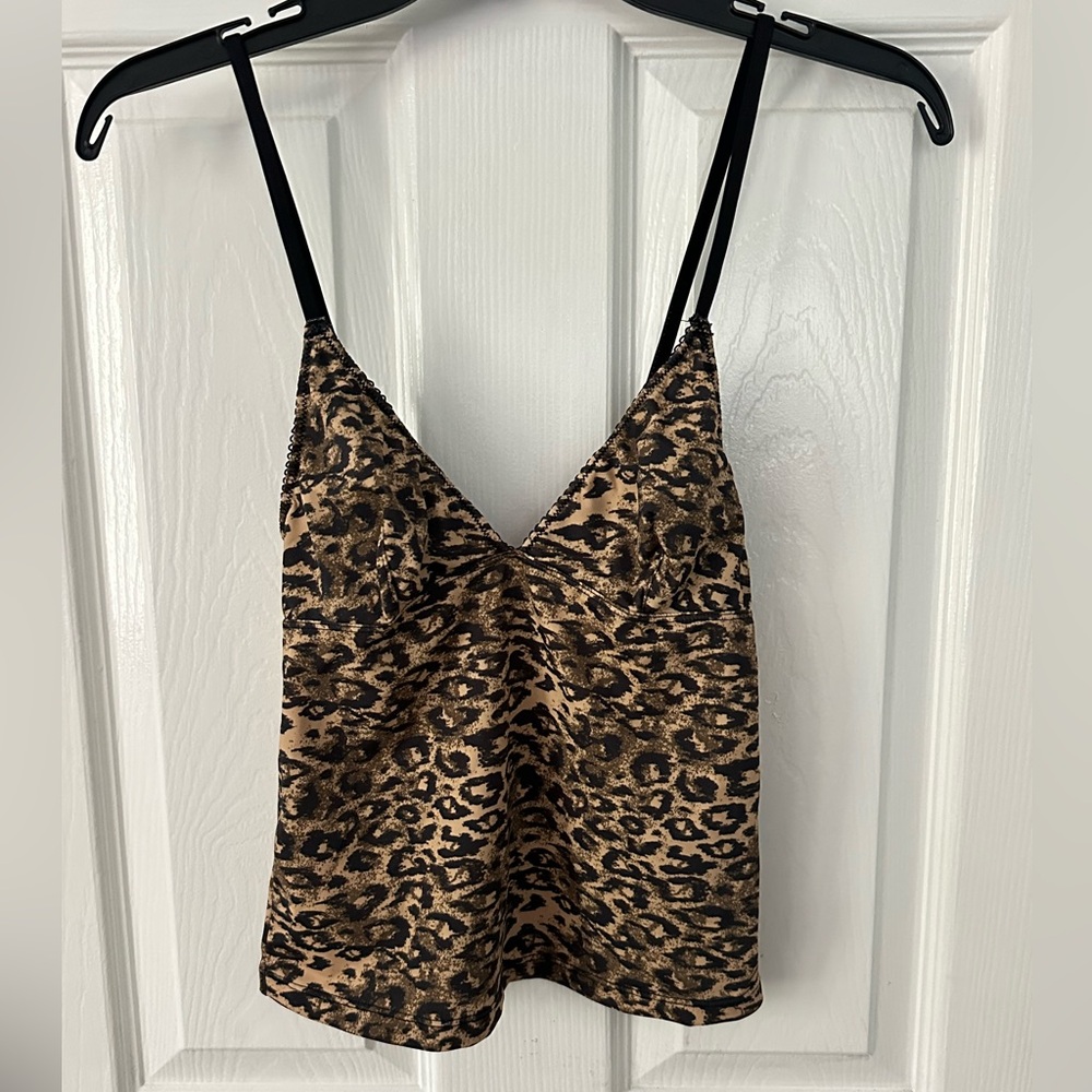BDG Animal Print Camisole in Black and Tan